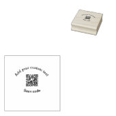 Add your custom text scan QR code business ラバースタンプ (押印)