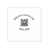 Add your custom text scan QR code business ラバースタンプ (インプリント)