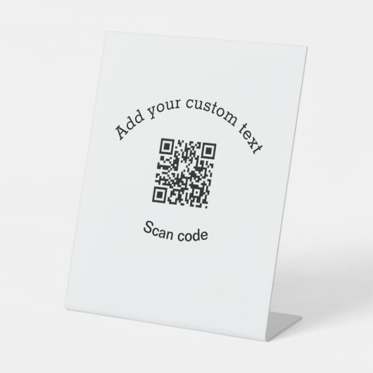 Add your custom text scan QR code business 台座サイン (正面)