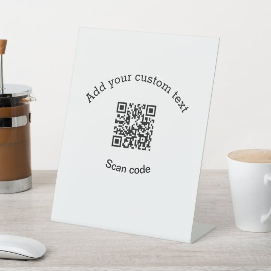 Add your custom text scan QR code business  台座サイン (インサイチュ)
