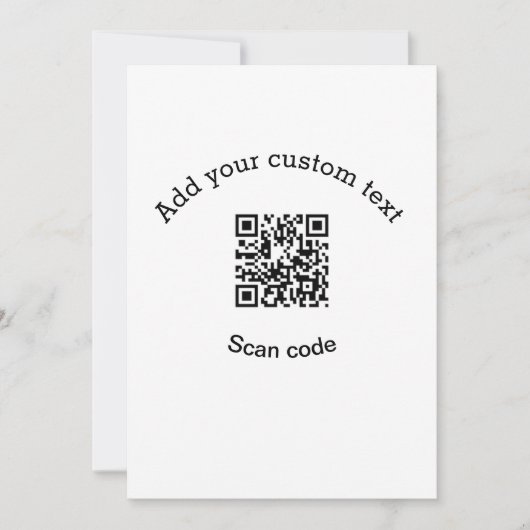 Add your custom text scan QR code business  招待状 (正面)