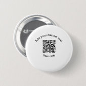 Add your custom text scan QR code business  缶バッジ (正面&裏面)