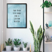 Add Your Custom Text Subtle Teal Grunge ポスター