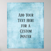 Add Your Custom Text Subtle Teal Grunge ポスター (正面)