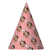 Add Your Face Personalized Easter Bunny Ears Photo パーティーハット (左)