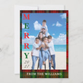 Add Your Image Custom Tartan Background シーズンカード (正面)