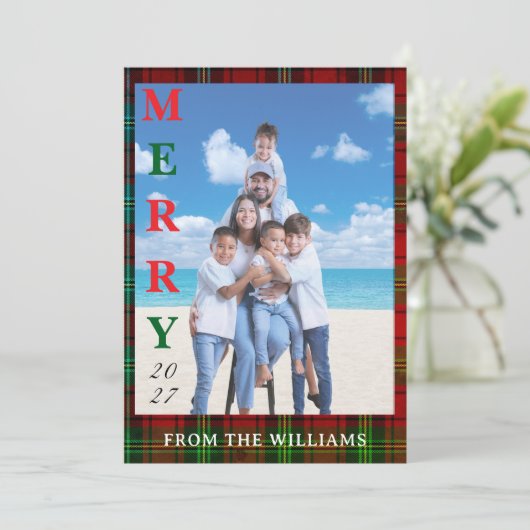 Add Your Image Custom Tartan Background シーズンカード (スタンド正面)