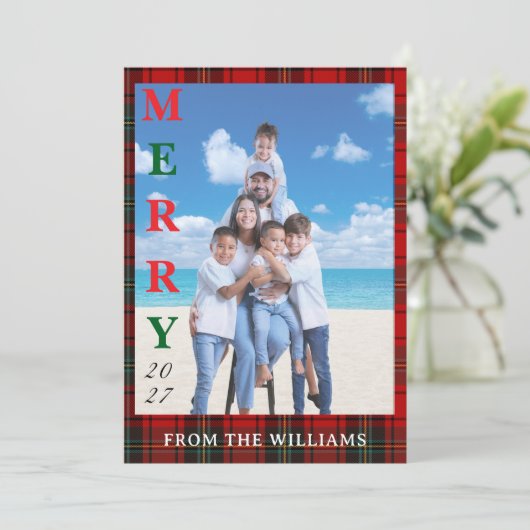 Add Your Image Custom Tartan Background シーズンカード (スタンド正面)