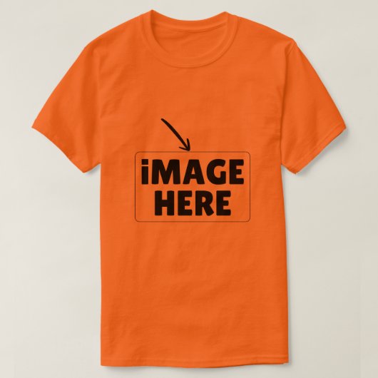 Add Your Image or Design Custom Orange  Tシャツ (デザイン正面)