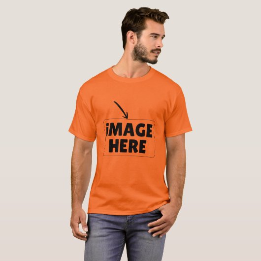 Add Your Image or Design Custom Orange  Tシャツ (正面フル)