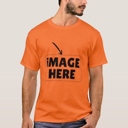 Add Your Image or Design Custom Orange  Tシャツ (正面)