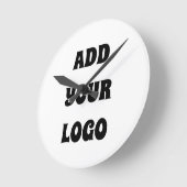 ADD YOUR LOGO ラウンド壁時計 (傾斜)