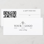 Add Your Logo Beauty Gift For You Certificate QR (正面/裏面)