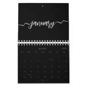 Add your logo Black and white minimalist  カレンダー (1月 2026)