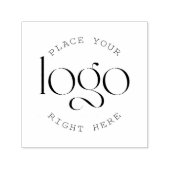 Add Your Logo Custom Business Promotional White セルフインキングスタンプ (デザイン)