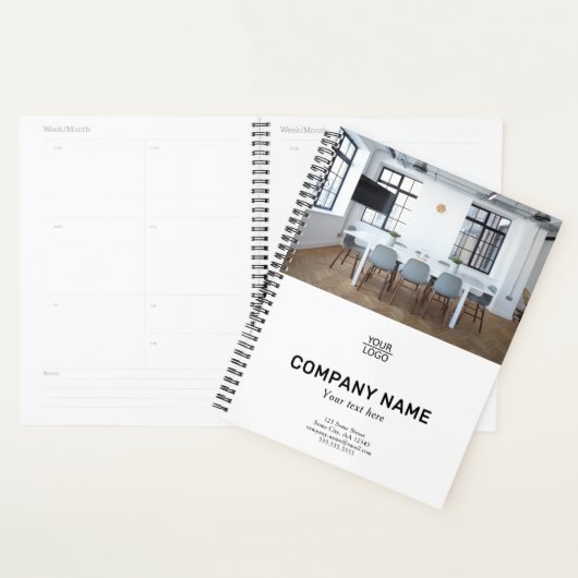 Add your Logo Custom Text Promotion Photo プランナー手帳 (ディスプレー)