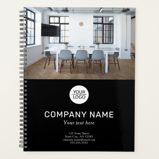 Add your Logo Custom Text Promotion Photo プランナー手帳 (正面)