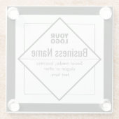 Add Your Logo Customizable Template ガラスコースター (裏面)
