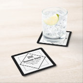 Add Your Logo Customizable Template スクエアペーパーコースター (インサイチュ)