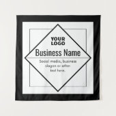 Add Your Logo Customizable Template タペストリー (正面)