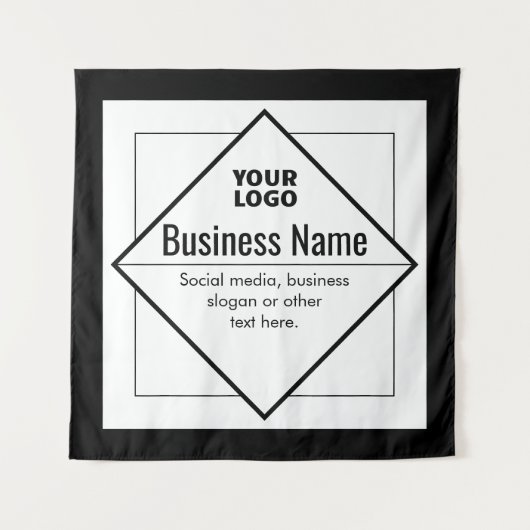 Add Your Logo Customizable Template タペストリー (正面)