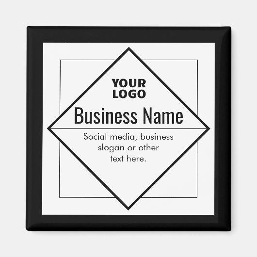 Add Your Logo Customizable Template マグネット (正面)