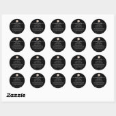 Add your Logo Elegant Black Candle safety Label ラウンドシール (シート)
