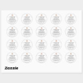 Add your Logo Elegant Personalized Candle Warning ラウンドシール (シート)