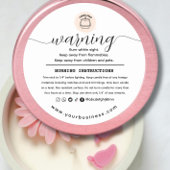 Add your Logo Elegant Personalized Candle Warning  ラウンドシール