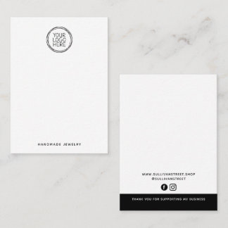 Add Your Logo Hoop Earring Display Card コーリングカード