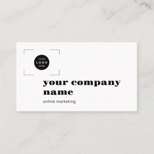 Add your logo modern professional QR code 名刺 (正面)