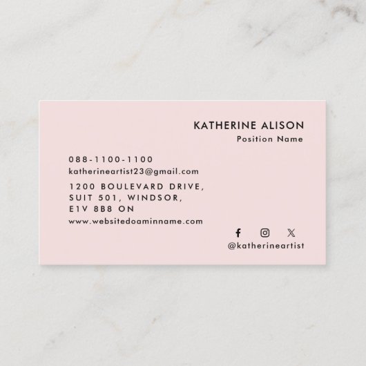 Add your logo, Modern texture 名刺 (裏面)