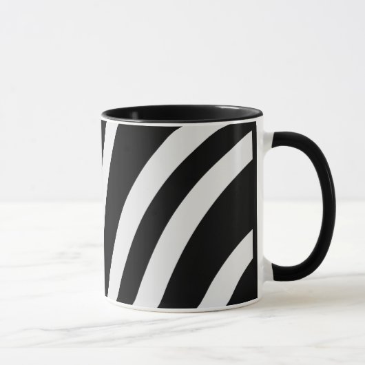 Add your logo name here blue red stripes art desig マグカップ (右)