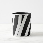 Add your logo name here blue red stripes art desig マグカップ (中央)