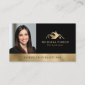 Add Your Logo Photo Luxury Real Estate Agent  名刺 (正面)