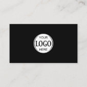 Add Your Logo Professional Minimalist Black  名刺 (正面)