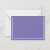 Add Your Logo Purple Double Border Business ノートカード (裏面)