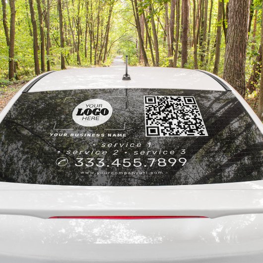 Add your logo QR code promotional car vinyl rear ウィンドウサイン