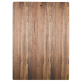Add your logo rustic barn wood クリップボード (裏面)