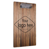 Add your logo rustic barn wood クリップボード (右)