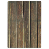 Add your logo rustic barn wood クリップボード (裏面)