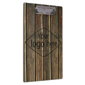 Add your logo rustic barn wood クリップボード (右)