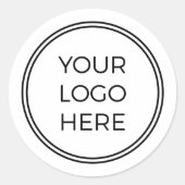Add Your Logo Simple Round Label ラウンドシール (正面)