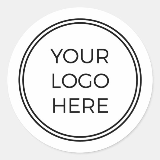 Add Your Logo Simple Round Label ラウンドシール (正面)