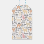Add Your Name | Flock Of Alpacas Pattern ギフトタグ (裏面)