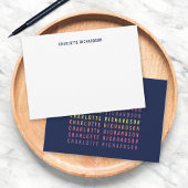 Add Your Name Fun Color Gradient ノートカード