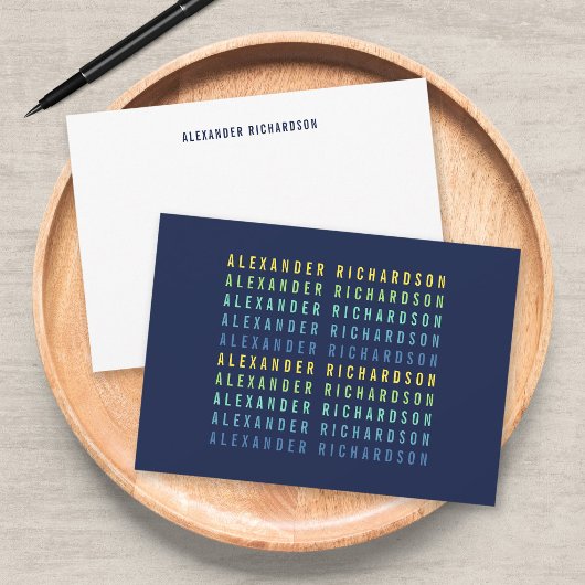 Add Your Name Fun Color Gradient ノートカード