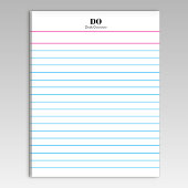 Add Your Name Monogram Extra Wide Ruled Notepad ノートパッド