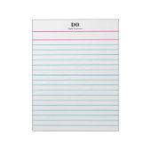 Add Your Name Monogram Extra Wide Ruled Notepad ノートパッド (回転)