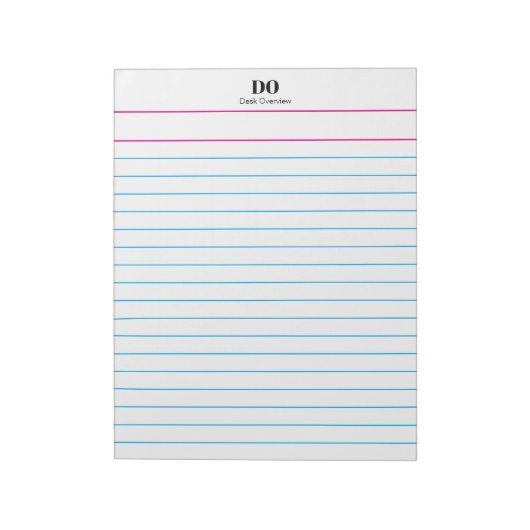 Add Your Name Monogram Extra Wide Ruled Notepad ノートパッド (回転)
